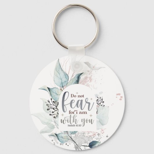 イザヤ書41:10わたしは聖書の聖句と共にいる事を恐れてはいけない キーホルダー (裏面)