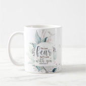 イザヤ書41:10わたしは聖書の聖句と共にいる事を恐れてはいけない コーヒーマグカップ (左)