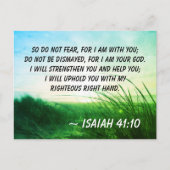イザヤ書41:10わたしは聖書の聖句と共にいる事を恐れてはいけない ポストカード (正面)