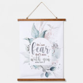 イザヤ書41:10わたしは聖書の聖句と共にいる事を恐れてはいけない 吊り下げ型タペストリー (正面)