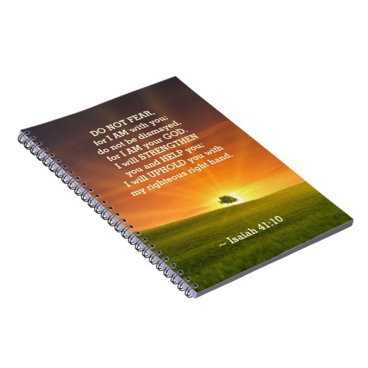 イザヤ書41:10わたしは、あなたがたと共におられる恐れはない ノートブック (右側)