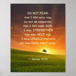 イザヤ書41:10わたしは、あなたがたと共におられる恐れはない ポスター