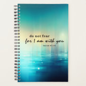 イザヤ書41:10わたしは、あなた方と共にいる聖書の聖句ブルー プランナー手帳 (正面)