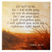 イザヤ書41:10聖書の聖句わたしは、あなたがたと共にいることを恐れてはならない タイル (正面)