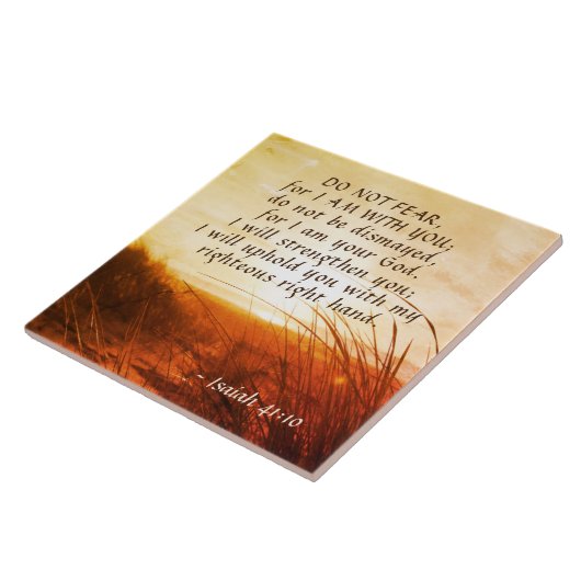 イザヤ書41:10聖書の聖句わたしは、あなたがたと共にいることを恐れてはならない タイル (側面)