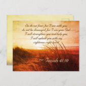 イザヤ書41:10聖書の聖句わたしは、あなたがたと共にいることを恐れてはならない ポストカード (正面/裏面)