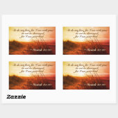 イザヤ書41:10聖書の聖句わたしは、あなたがたと共にいることを恐れてはならない 長方形シール (シート)