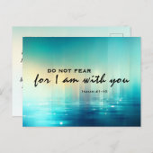 イザヤ書41:10聖書の聖句クリスチャンを恐れてはいけない ポストカード (正面/裏面)