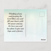 イザヤ書41:10聖書の聖句クリスチャンを恐れてはいけない ポストカード (裏面)