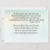 イザヤ書41:10聖書の聖句フラットカードを恐れてはいけない (裏面)