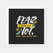 イザヤ書41:10 – 聖書感動的の聖句を恐れない スタンダードカクテルナプキン (正面)