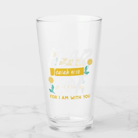 イザヤ書41:10 – 聖書感動的の聖句を恐れない タンブラーグラス (裏面)