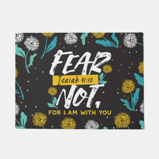 イザヤ書41:10 – 聖書感動的の聖句を恐れない ドアマット (正面)