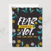 イザヤ書41:10 – 聖書感動的の聖句を恐れない ポストカード (正面/裏面)