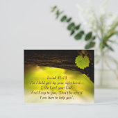 イザヤ書41:13わたしは、あなたがたを右手に持っている – 聖書 ポストカード (スタンド正面)