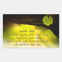 イザヤ書41:13わたしは、あなたがたを右手に持っている – 聖書 長方形シール
