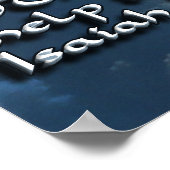 イザヤ書41:13恐れてはいけない – 神はあなたの手を握る ポスター (角)