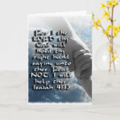 イザヤ書41:13恐れてはいけない – 私はあなたの手を握る カード (黄色い花)