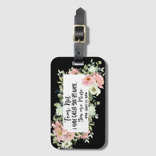 イザヤ書43:1あなたがたは私の聖書の聖句ではない恐れ ラゲッジタグ (正面縦)