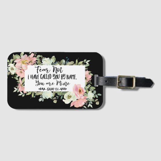 イザヤ書43:1あなたがたは私の聖書の聖句ではない恐れ ラゲッジタグ (正面横)