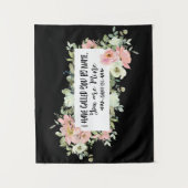 イザヤ書43:1わたしは聖書の聖句という名前で呼んだ タペストリー (正面)