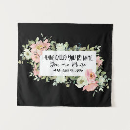 イザヤ書43:1わたしは聖書の聖句という名前で呼んだ タペストリー