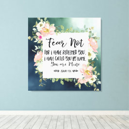 イザヤ書43:1わたしは聖書をあなた方を贖ったのではない恐れ キャンバスプリント