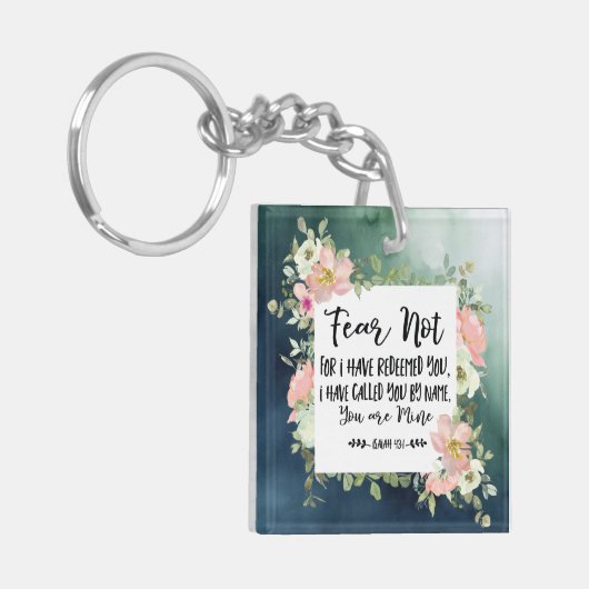 イザヤ書43:1わたしは聖書をあなた方を贖ったのではない恐れ キーホルダー (正面左)