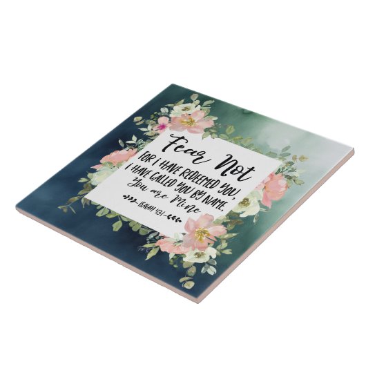 イザヤ書43:1わたしは聖書をあなた方を贖ったのではない恐れ タイル (側面)