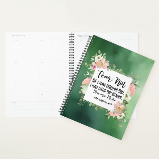 イザヤ書43:1わたしは聖書をあなた方を贖ったのではない恐れ プランナー手帳 (ディスプレー)