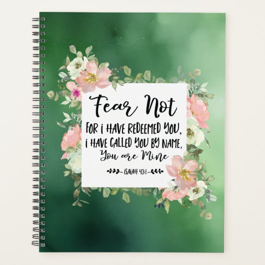 イザヤ書43:1わたしは聖書をあなた方を贖ったのではない恐れ プランナー手帳 (正面)