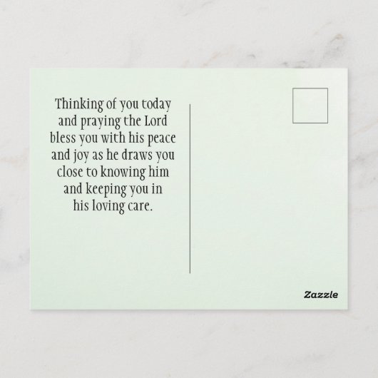 イザヤ書43:1わたしは聖書をあなた方を贖ったのではない恐れ ポストカード (裏面)