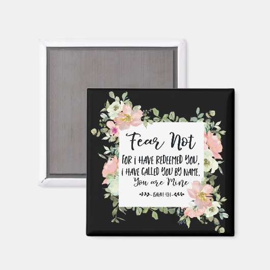 イザヤ書43:1わたしは聖書をあなた方を贖ったのではない恐れ マグネット (正面/裏面)