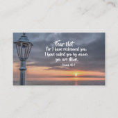 イザヤ書43:1わたしは聖書をあなた方を贖ったのではない恐れ 名刺 (正面)