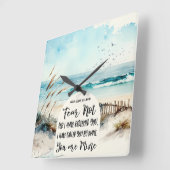 イザヤ書43:1わたしは、あなたがたを贖ったのではない恐れ海 スクエア壁時計 (傾斜)