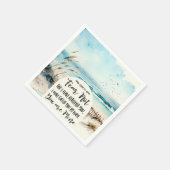 イザヤ書43:1わたしは、あなたがたを贖ったのではない恐れ海 スタンダードカクテルナプキン (角)