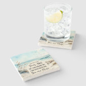 イザヤ書43:1わたしは、あなたがたを贖ったのではない恐れ海 ストーンコースター (横)