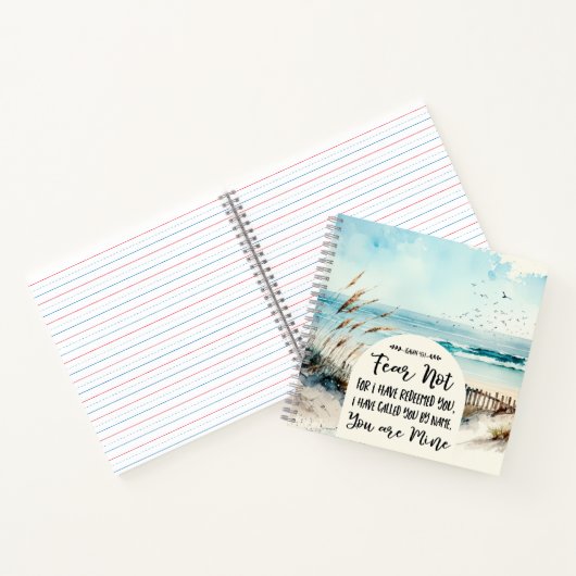 イザヤ書43:1わたしは、あなたがたを贖ったのではない恐れ海 ノートブック (内部)