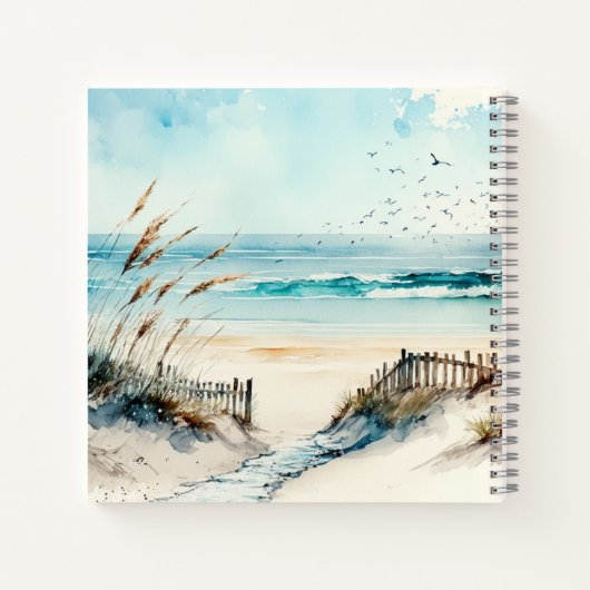 イザヤ書43:1わたしは、あなたがたを贖ったのではない恐れ海 ノートブック (裏面)