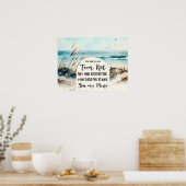 イザヤ書43:1わたしは、あなたがたを贖ったのではない恐れ海 ポスター (キッチン)