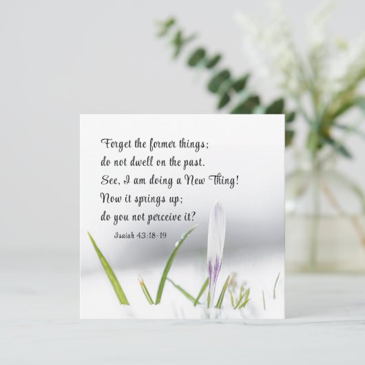 イザヤ書43:18わたしは新しいもの聖書のカードを作っている (スタンド正面)