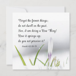 イザヤ書43:18わたしは新しいもの聖書のカードを作っている