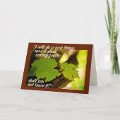 イザヤ書43:19聖書の聖句、私は新しいことをする サンキューカード (正面)