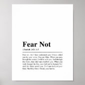 イザヤ書43:1-3恐れてはいけない ポスター (正面)