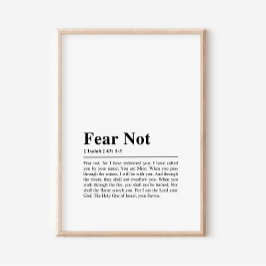 イザヤ書43:1-3恐れてはいけない ポスター