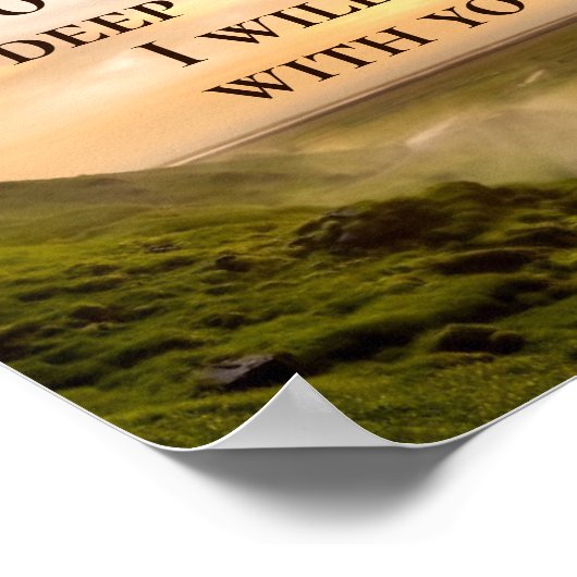 イザヤ書43:2あなたがたは深いの水を経るとき聖書 ポスター (角)