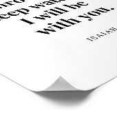 イザヤ書43:2あなたがたは深いの水を通過するとき ポスター (角)