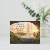 イザヤ書43:2あなたがたは深いの水を通過するとき ポストカード (スタンド正面)