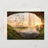 イザヤ書43:2あなたがたは深いの水を通過するとき ポストカード (正面/裏面)