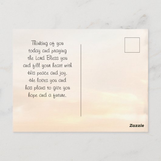 イザヤ書43:2あなたがたは深いの水を通過するとき ポストカード (裏面)